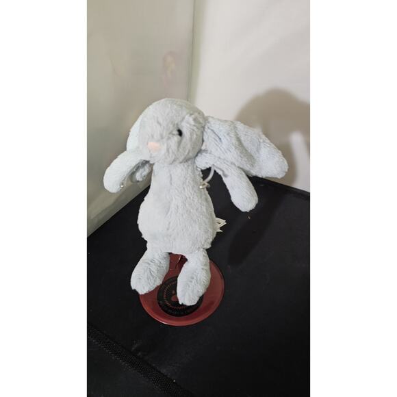Jellycat Bashful Beau Blue Bunny Plush Stuffed Animal Small Retired - Picture 1 of 5